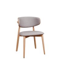 Gepolsterter Holzstuhl Makaro aus Buchenholz für Gastronomie Gepolsterter Holzstuhl Makaro aus Buchenholz für Gastronomie