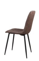 Vorschau: Polsterstuhl Derri Yuma-47 – brauner Stuhl mit Kassettensteppung und schwarzem Metallgestell für Gastronomie Seitenansicht Vorschau: Polsterstuhl Derri Yuma-47 – brauner Stuhl mit Kassettensteppung und schwarzem Metallgestell für Gastronomie Seitenansicht