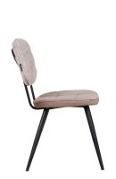 Vorschau: Polsterstuhl Bisano Beige mit Karo-Steppung und schwarzem Metallgestell für Gastronomie Vorschau: Polsterstuhl Bisano Beige mit Karo-Steppung und schwarzem Metallgestell für Gastronomie