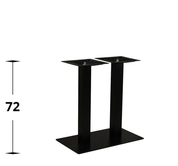 Tischgestell aus Metall für die Gastronomie - Marino-TGF-407 mit zwei Metallsäulen ohne Platte