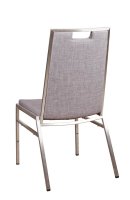 Bankettstuhl Arano mit Metallgestell und grauer Polsterung, stapelbar Bankettstuhl Arano mit Metallgestell und grauer Polsterung, stapelbar