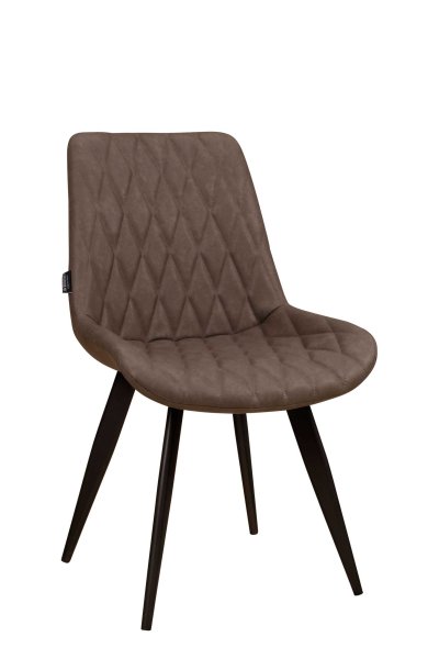 Polsterstuhl Rombo Elephant – Schalenstuhl mit Rautensteppung und schwarzem Metallgestell für Gastronomie