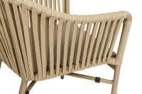 Vorschau: Ramila Macchiato Terrassenstuhl mit beigem Aluminiumgestell und Textilen-Rücken, stapelbar und wetterfest für Gastronomie Detailansicht Geflecht Vorschau: Ramila Macchiato Terrassenstuhl mit beigem Aluminiumgestell und Textilen-Rücken, stapelbar und wetterfest für Gastronomie Detailansicht Geflecht