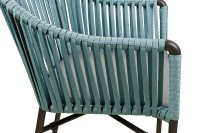 Vorschau: Ramila-48 Tiffany Terrassenstuhl mit beigem Aluminiumgestell und Textilen-Rücken, stapelbar und wetterfest für Gastronomie Detailansicht Kunststoff-Geflecht Vorschau: Ramila-48 Tiffany Terrassenstuhl mit beigem Aluminiumgestell und Textilen-Rücken, stapelbar und wetterfest für Gastronomie Detailansicht Kunststoff-Geflecht