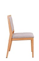 Stapelbarer Bankettstuhl Tirano mit Polsterung und Holzoptik-Gestell Stapelbarer Bankettstuhl Tirano mit Polsterung und Holzoptik-Gestell