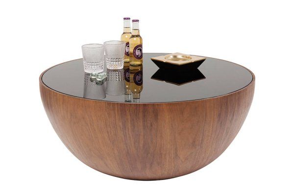 Couchtisch Tear Drops Walnuss Ø80cm