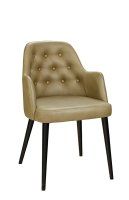 Polsterstuhl Gastronomie Sona-300-Arm, Beizton: Schwarz / Bezug: Gavin-201_Vorderansicht Polsterstuhl Gastronomie Sona-300-Arm, Beizton: Schwarz / Bezug: Gavin-201_Vorderansicht