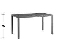 Outdoortisch Cordone-Alu 140 Anthrazit Outdoortisch Cordone-Alu 140 Anthrazit