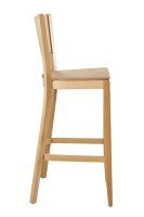 Vorschau: Klassischer Barhocker aus Buchenholz in hellem Beizton Buche natur Vorschau: Klassischer Barhocker aus Buchenholz in hellem Beizton Buche natur
