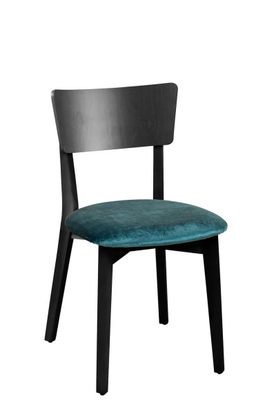 Holzstuhl Dimoni-P Buche – Holzstuhl mit gepolstertem Sitz und massivem Buchenholzgestell