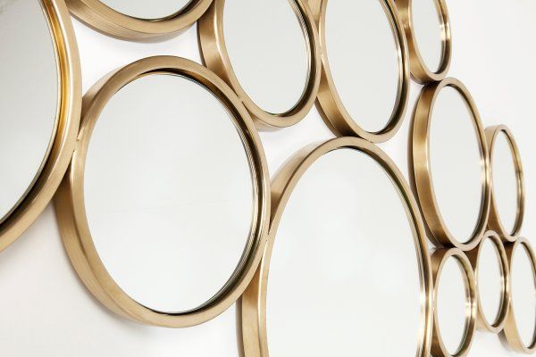 Spiegel Bubbles Brass 138x93cm