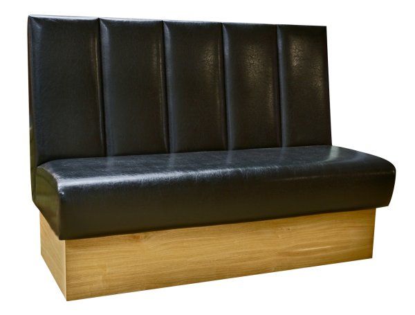 Gastrositzbank mit Sockel in Eichenholz/Bezug: MG-13