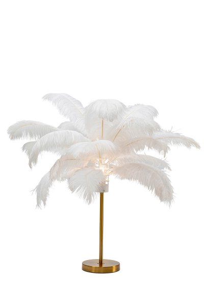 Tischleuchte Feather Palm Weiß 60cm