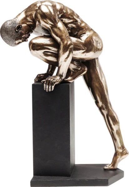 Deko Objekt Nude Man Stand Bronze 35cm