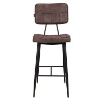 Vorschau: Polsterbarhocker Lucca-Bar Brown mit Metallgestell für Gastronomie Vorschau: Polsterbarhocker Lucca-Bar Brown mit Metallgestell für Gastronomie