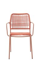 Outdoorstuhl Cordone Carot mit Stahlgestell und naturfarbenem Kunststoffgeflecht für den Außenbereich Outdoorstuhl Cordone Carot mit Stahlgestell und naturfarbenem Kunststoffgeflecht für den Außenbereich