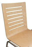 Vorschau: Konferenzstuhl Eruno-400, verchromtem Metallgestell, stapelbar Detailansicht Rücken-Fräsung Vorschau: Konferenzstuhl Eruno-400, verchromtem Metallgestell, stapelbar Detailansicht Rücken-Fräsung