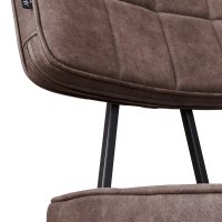 Vorschau: Polsterbarhocker Lucca-Bar Brown mit Metallgestell für Gastronomie Vorschau: Polsterbarhocker Lucca-Bar Brown mit Metallgestell für Gastronomie