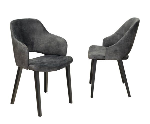 Cizron-Arm und Cizron | Beizton: Schwarz lackiert | Bezug: Bonny 100