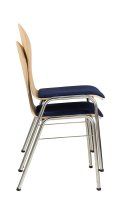 Konferenzstuhl Eruno-110 mit Sitzpolster, verchromtem Metallgestell, stapelbar Konferenzstuhl Eruno-110 mit Sitzpolster, verchromtem Metallgestell, stapelbar