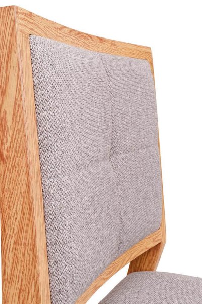 Stapelbarer Bankettstuhl Tirano mit Polsterung und Holzoptik-Gestell