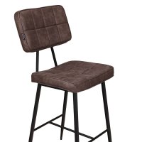 Vorschau: Polsterbarhocker Lucca-Bar Brown mit Metallgestell für Gastronomie Vorschau: Polsterbarhocker Lucca-Bar Brown mit Metallgestell für Gastronomie