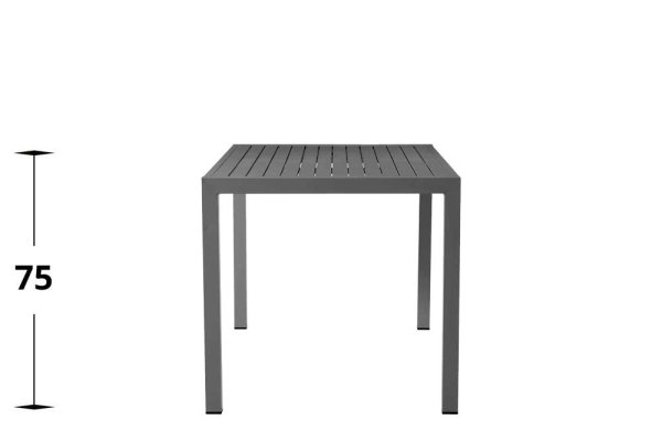 Outdoortisch Cordone Alu 80 Anthrazit