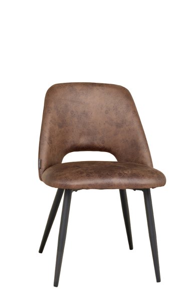 Polsterstuhl Gastronomie Uson-Torrero-102 mit Polsterung, offenem Rücken und Metall-Gestell