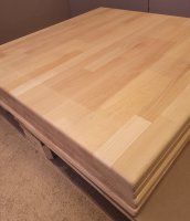 Massivholz-Tischplatte 29mm 80x80cm Buche Natur - Sonderposten Massivholz-Tischplatte 29mm 80x80cm Buche Natur - Sonderposten