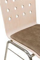 Vorschau: Konferenzstuhl Eruno-510 mit rotem Sitzpolster, verchromtem Metallgestell, stapelbar Beizton: Kastelleiche | Bezug: Bulus 14 Detailansicht Sitzfläche Vorschau: Konferenzstuhl Eruno-510 mit rotem Sitzpolster, verchromtem Metallgestell, stapelbar Beizton: Kastelleiche | Bezug: Bulus 14 Detailansicht Sitzfläche