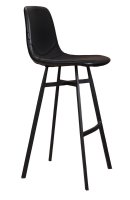 Vorschau: „Polsterbarhocker Jones-Bar mit schwarzem Kunstleder und anthrazitfarbenem Aluminiumgestell“ Vorschau: „Polsterbarhocker Jones-Bar mit schwarzem Kunstleder und anthrazitfarbenem Aluminiumgestell“