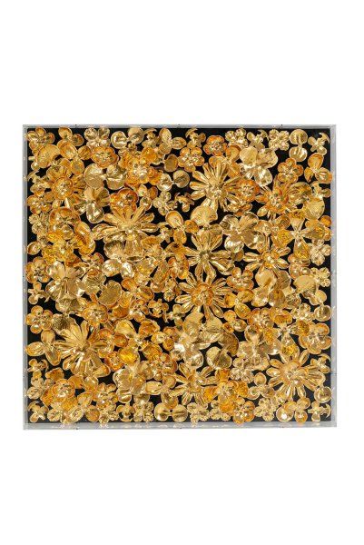 Deko Rahmen Gold Flower