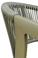 Vorschau: Detailansicht der Rückenlehne des Gartenstuhls Sponto-X Green mit wetterfestem Kunststoffgeflecht Vorschau: Detailansicht der Rückenlehne des Gartenstuhls Sponto-X Green mit wetterfestem Kunststoffgeflecht