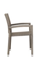 Terrassenstuhl Panama Dolphin aus Kunststoffgeflecht mit Armlehnen und Aluminiumgestell Terrassenstuhl Panama Dolphin aus Kunststoffgeflecht mit Armlehnen und Aluminiumgestell