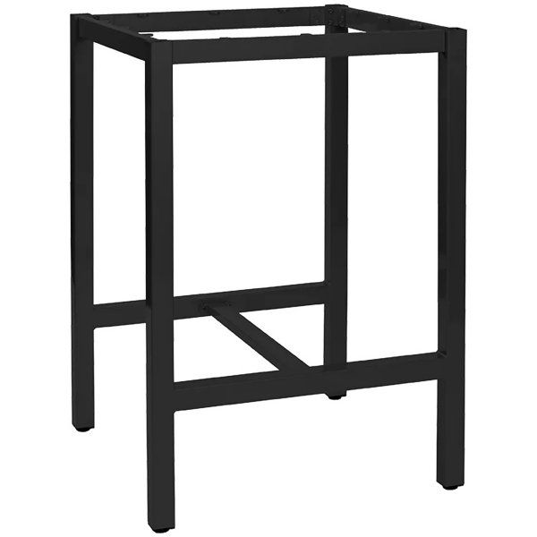 Outdoortischgestell Lexo 80x80 High aus Aluminium in Anthrazit – wetterfestes Gastrogestell für Außenbereiche