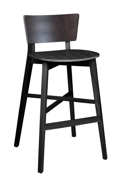 Gastronomiebarhocker Holz – Dimoni-Bar-P Buche mit 77 cm Sitzhöhe