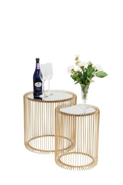 Beistelltisch Wire Brass (2/Set)