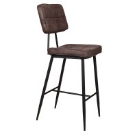 Vorschau: Polsterbarhocker Lucca-Bar Brown mit Metallgestell für Gastronomie Vorschau: Polsterbarhocker Lucca-Bar Brown mit Metallgestell für Gastronomie
