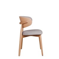 Vorschau: Gepolsterter Holzstuhl Makaro aus Buchenholz für Gastronomie Vorschau: Gepolsterter Holzstuhl Makaro aus Buchenholz für Gastronomie