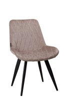 Polsterstuhl Rombo Light Brown – Schalenstuhl mit Rautensteppung und schwarzem Metallgestell für Gastronomie Polsterstuhl Rombo Light Brown – Schalenstuhl mit Rautensteppung und schwarzem Metallgestell für Gastronomie