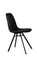 Vorschau: Polsterstuhl Jones Antique Black mit Kunstlederbezug in Schwarz und pulverbeschichtetem Metallgestell Vorschau: Polsterstuhl Jones Antique Black mit Kunstlederbezug in Schwarz und pulverbeschichtetem Metallgestell