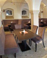 Vorschau: Tischgestell aus Metall für die Gastronomie - Marino-TGF-407 mit zwei Metallsäulen als Einzeltisch Vorschau: Tischgestell aus Metall für die Gastronomie - Marino-TGF-407 mit zwei Metallsäulen als Einzeltisch