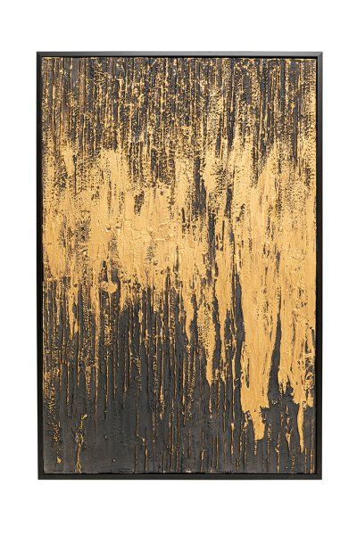 Gerahmtes Bild Abstract Schwarz 80 x 120 cm