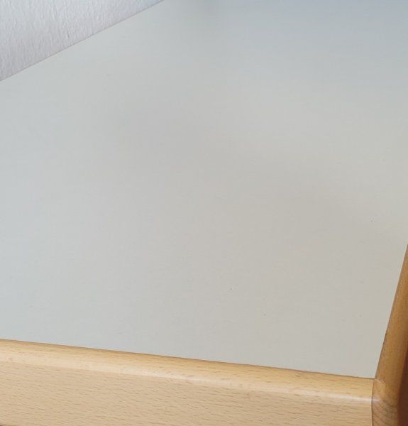 Melaminharz-Tischplatte 65 mm Weiß/Buche 120x80 - Sonderposten