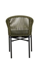 Vorschau: Ramila-TRR Green Terrassenstuhl mit beigem Aluminiumgestell und Textilen-Rücken, stapelbar und wetterfest für Gastronomie Rückansicht Vorschau: Ramila-TRR Green Terrassenstuhl mit beigem Aluminiumgestell und Textilen-Rücken, stapelbar und wetterfest für Gastronomie Rückansicht