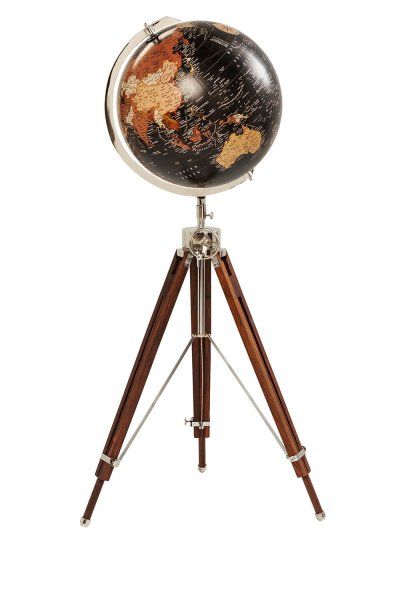 Deko Globus Earth Schwarz