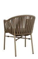 Vorschau: Ramila-48 Brown Terrassenstuhl mit beigem Aluminiumgestell und Textilen-Rücken, stapelbar und wetterfest für Gastronomie Rückansicht Vorschau: Ramila-48 Brown Terrassenstuhl mit beigem Aluminiumgestell und Textilen-Rücken, stapelbar und wetterfest für Gastronomie Rückansicht