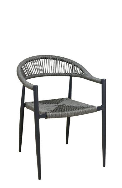 Terrassenstuhl Gastronomie Spidano-X grey_Frontalansicht