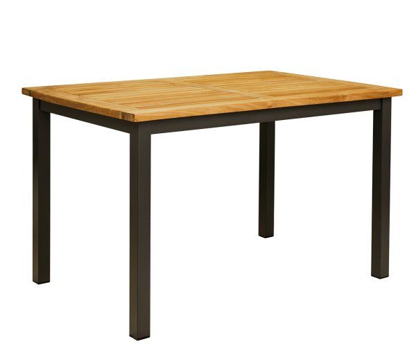 Outdoortischgestell Lexo 120x80 aus Aluminium in Anthrazit – wetterfestes Gastrogestell für Außenbereiche