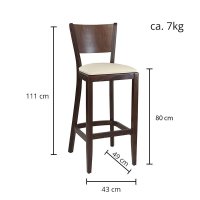 Beizton: American Walnut/Bezug: D-10 Beizton: American Walnut/Bezug: D-10